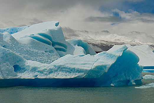 藍色,冰山,風景,洛斯格拉希亞雷斯國家公園,港口,卡拉法特,巴塔哥尼亞,阿根廷