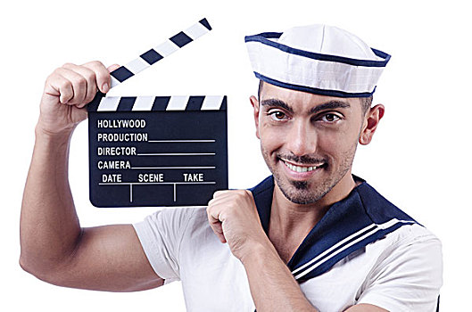 水手,电影,白色背景