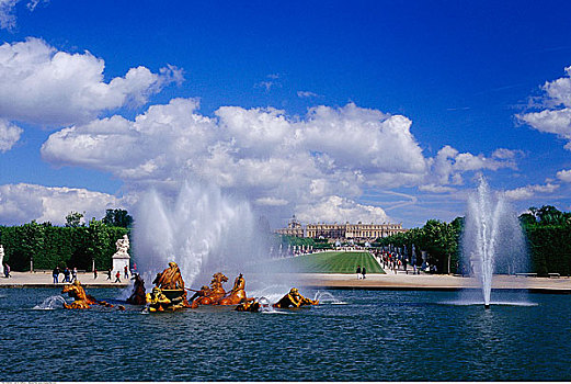 雕塑,喷泉,凡尔赛宫,法国