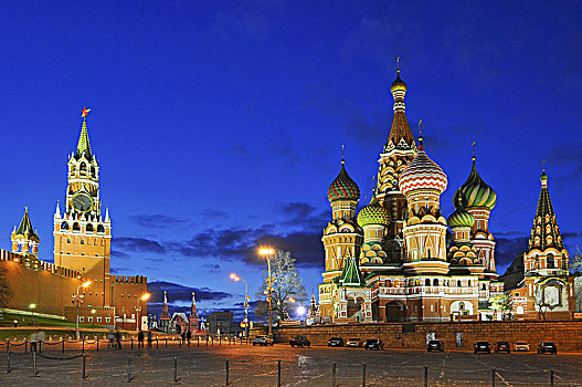 俄罗斯,莫斯科,克里姆林宫,瓦西里升天大教堂,红场
