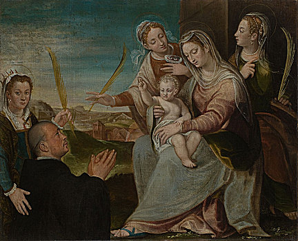 孩子,圣凯瑟琳,帕多瓦,僧侣,艺术家