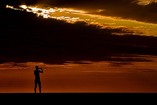 照片,一个,摄影师,日落,马达加斯加