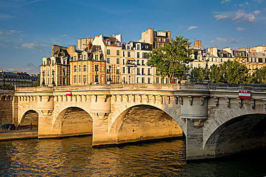 阳光,上方,巴黎新桥,建筑,巴黎,法国