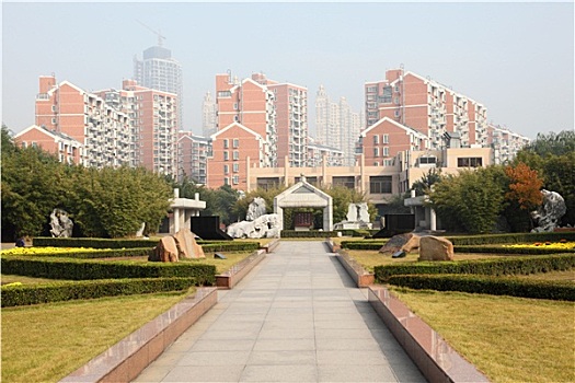公园,纪念碑,城市,上海,中国