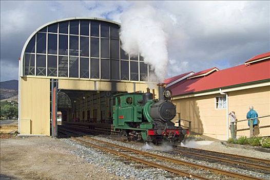 蒸汽机,铁路,皇后镇,塔斯马尼亚,澳大利亚