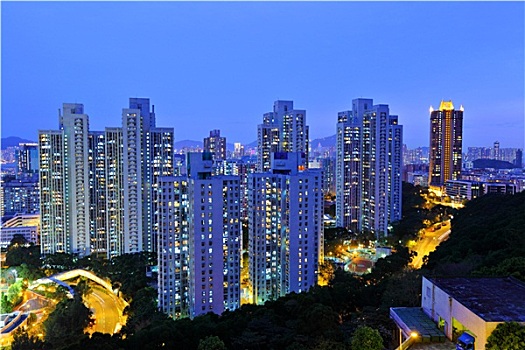 香港,夜晚