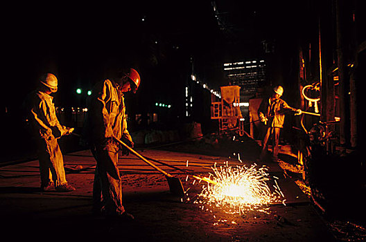 工人,铁,北京,中国,五月,2000年