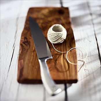 刀,木板,厨用线