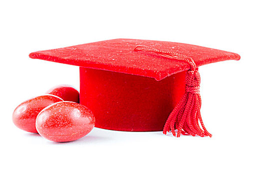 毕业,红色,帽子