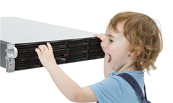 可爱,孩子,网络服务器