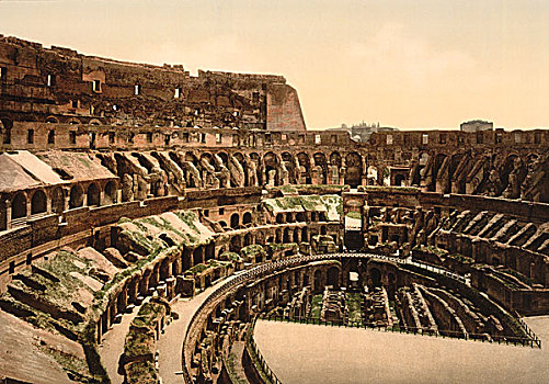 室内,竞技场,罗马,意大利,建筑,罗马角斗场,遗址,历史