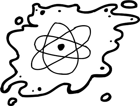 原子,象征,轮廓
