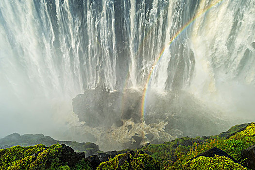 维多利亚瀑布,彩虹,赞比亚