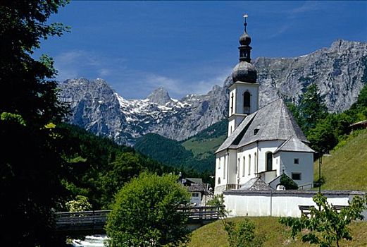 教堂,拉姆绍,巴伐利亚,德国