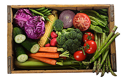 板条箱,新鲜,蔬菜
