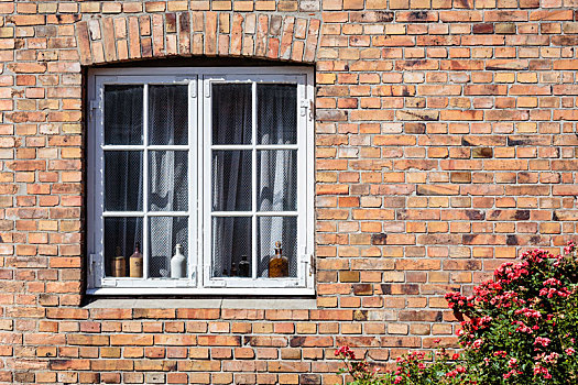 欧洲,丹麦,窗户,房子,老城