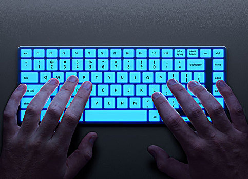 手,概念,键盘