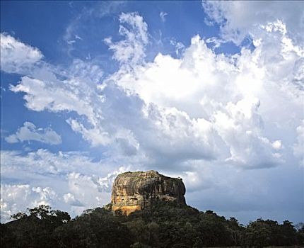 锡吉里耶,石头,独块巨石,世界遗产,斯里兰卡