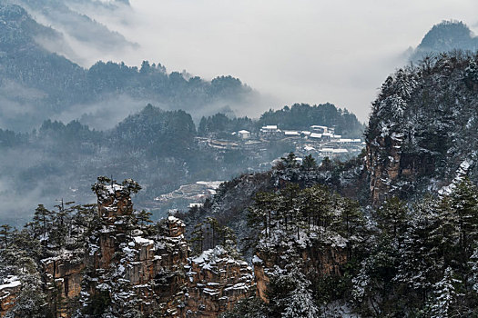 张家界雪景