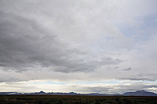 阴天,上方,风景,冰岛