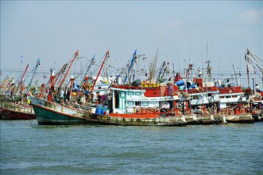 渔船,港口,禁止,泰国