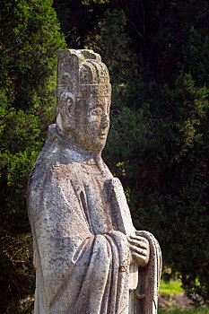 晴日里的湖北钟祥明显陵景区