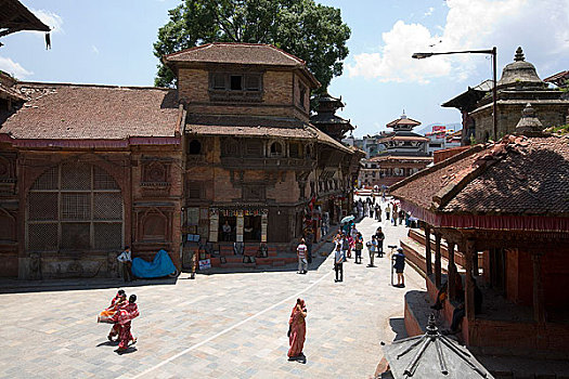 尼泊尔加德满都杜巴广场皇宫