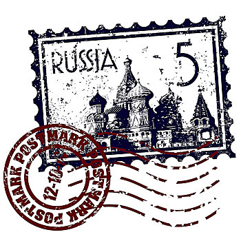 矢量,插画,一个,俄罗斯,象征