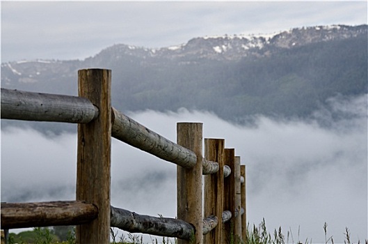 围栏,雾
