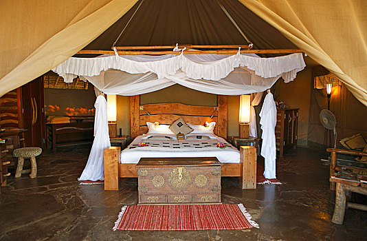 旅游,奢华,帐蓬,室内,露营,西察沃国家公园,肯尼亚,非洲