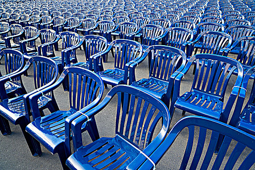 塑料制品,雇用,椅子,排列,蓝色,系,拉链