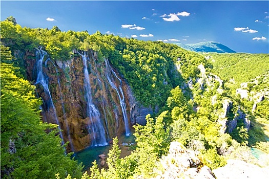 最大,瀑布,克罗地亚