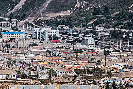 朝鲜南阳市建筑景观
