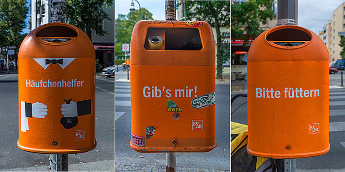 城市,废纸篓,柏林,德国,欧洲