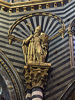 圣徒,雕塑,锡耶纳,大教堂,托斯卡纳,意大利