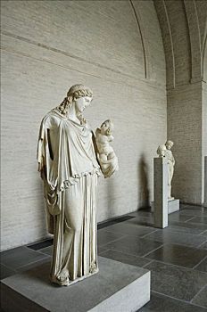 大厅,古代雕塑展览馆,慕尼黑,巴伐利亚,德国