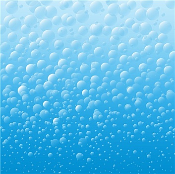 抽象,背景,蓝色,泡泡,水中