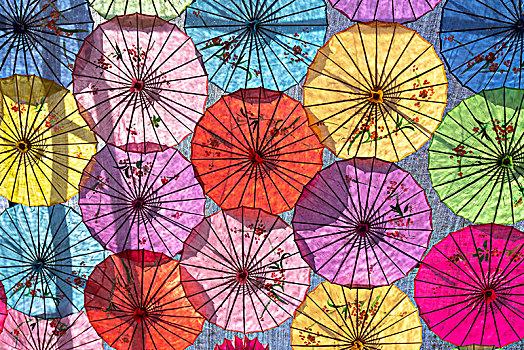 中国古代用的彩色纸伞