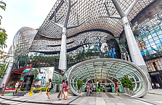 进入,正面,离子,果园,购物中心,道路,现代建筑,中心,区域,中央商务区,新加坡,亚洲