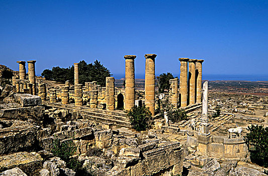 利比亚,靠近,阿波罗神庙