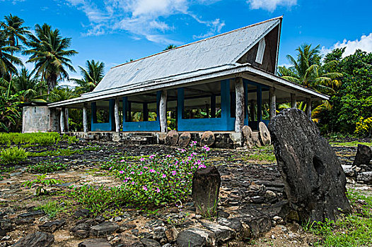 传统,房子,岛屿,雅浦岛,密克罗尼西亚