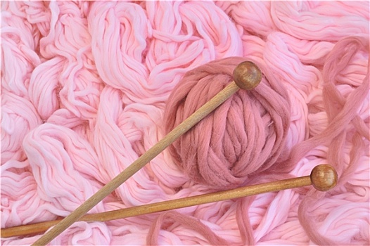 球体,粉色,毛织品,针