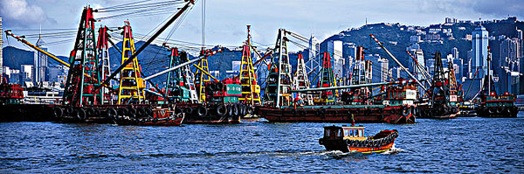 货物,驳船,九龙,香港