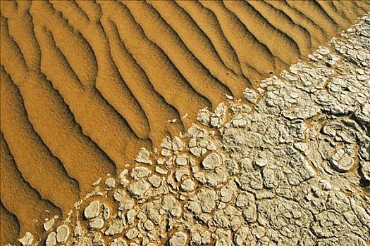 沙子,干枯,粘土,土地,纳米布沙漠,纳米比亚,非洲