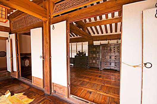 室内,传统,韩国人,房子