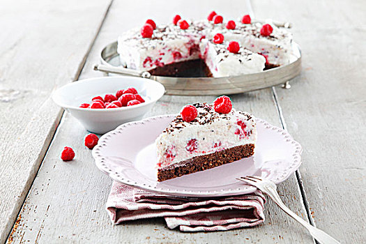 树莓,奶油蛋糕