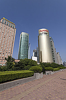 上海浦东陆家嘴的现代建筑
