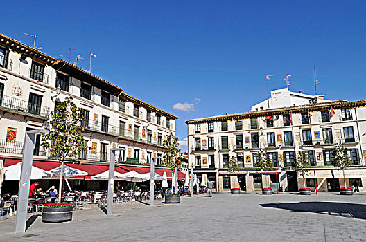 路边咖啡馆,广场,图德拉,纳瓦拉,西班牙,欧洲