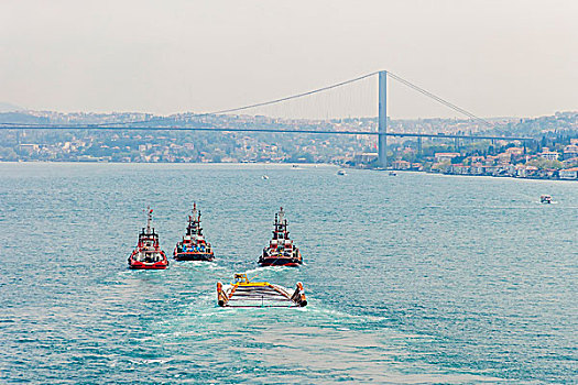 天然气,博斯普鲁斯海峡,桥,俯视,伊斯坦布尔,土耳其