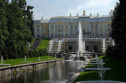 宫殿,彼得夏宫,圣彼得堡,俄罗斯,欧洲